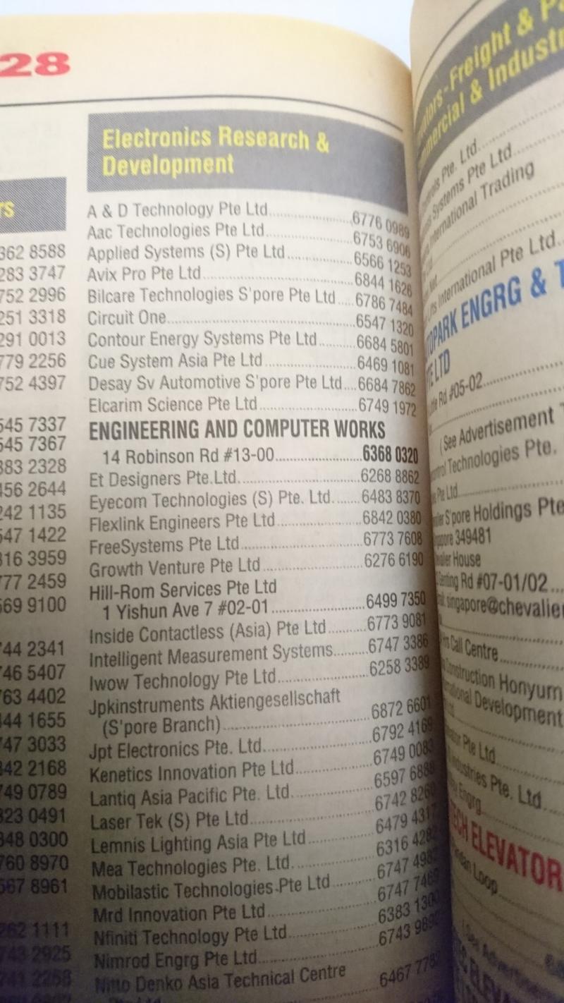 EngineeeringComputerWorks.com Yellow Pages Singapore Listing in 2013.