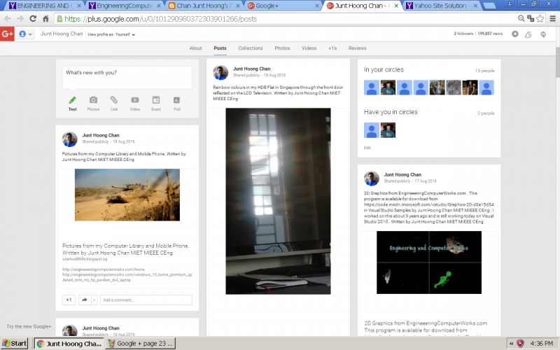 Google + page of Mr. Chan Junt Hoong MIET MIEEE CEng