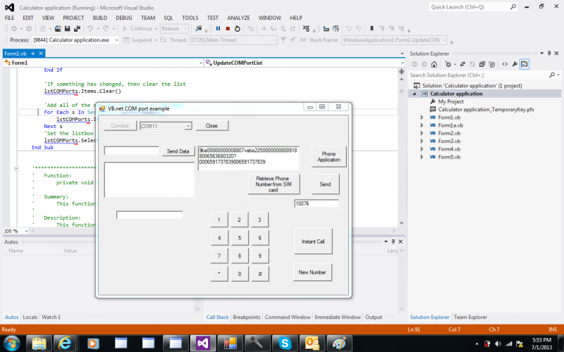 Phone Application for Control System is published in Microsoft Visual Studio.