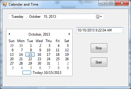 Windows Calendar and Time